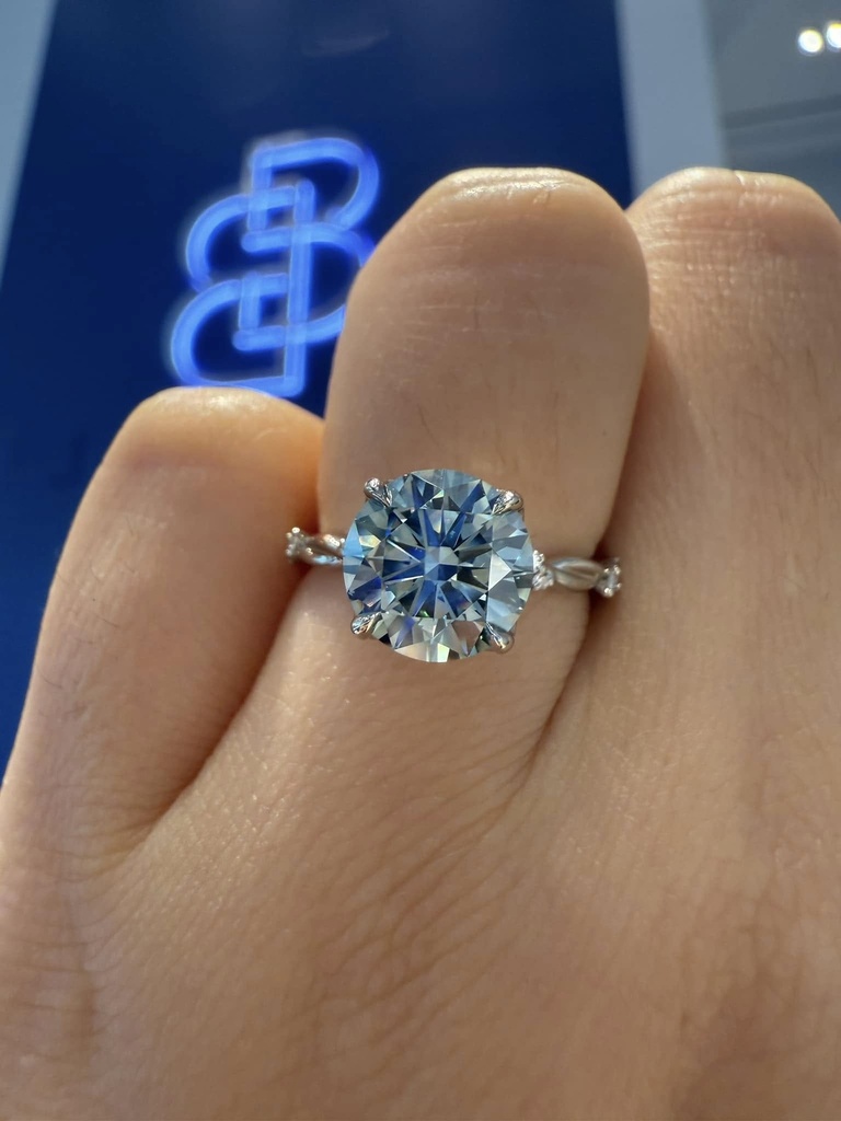Enchanted Wisteria Hidden Halo Lab-Created Fancy Intense Blue Diamond Ring