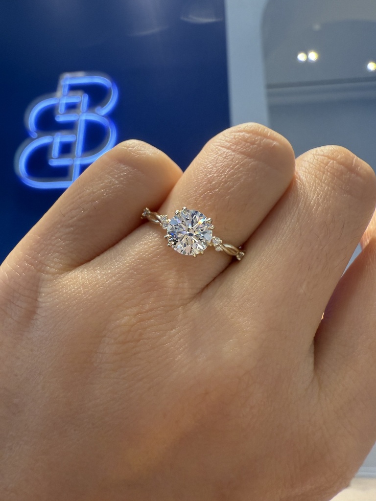 Enchanted Wisteria Peek-a-Boo Double 4-Prong Lab-Grown Diamond Ring