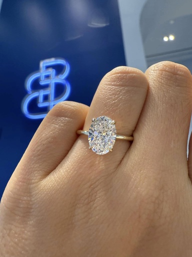 [TTRBLH4OV-Y1] Luminous Halo Timeless Trendsetter Lab-Grown Diamond Ring